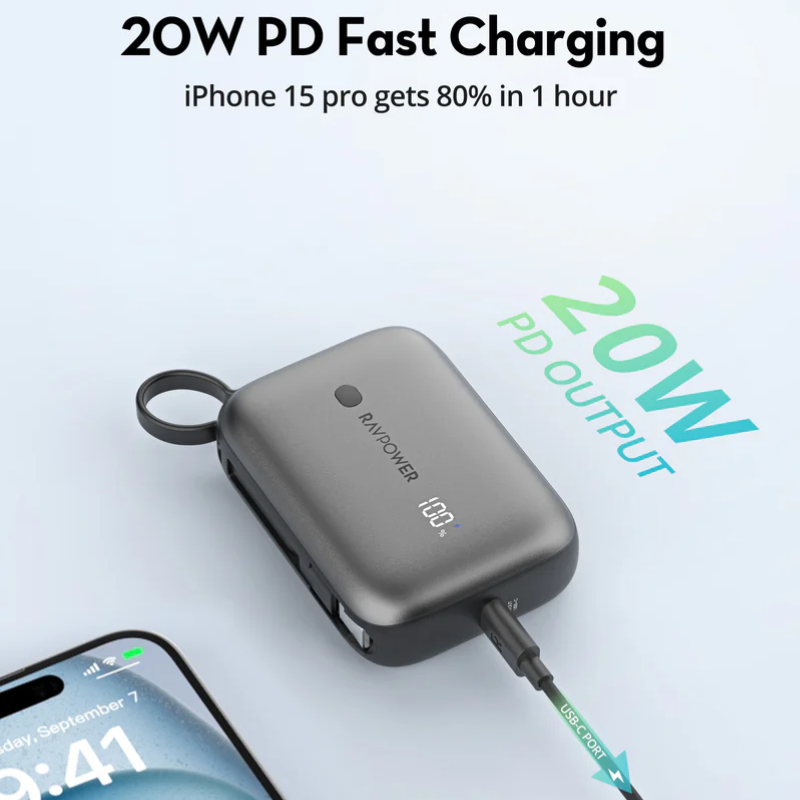 قیمت و خرید پاوربانک 20 وات 10000 میلی آمپر راوپاور مدل RP-PB1224